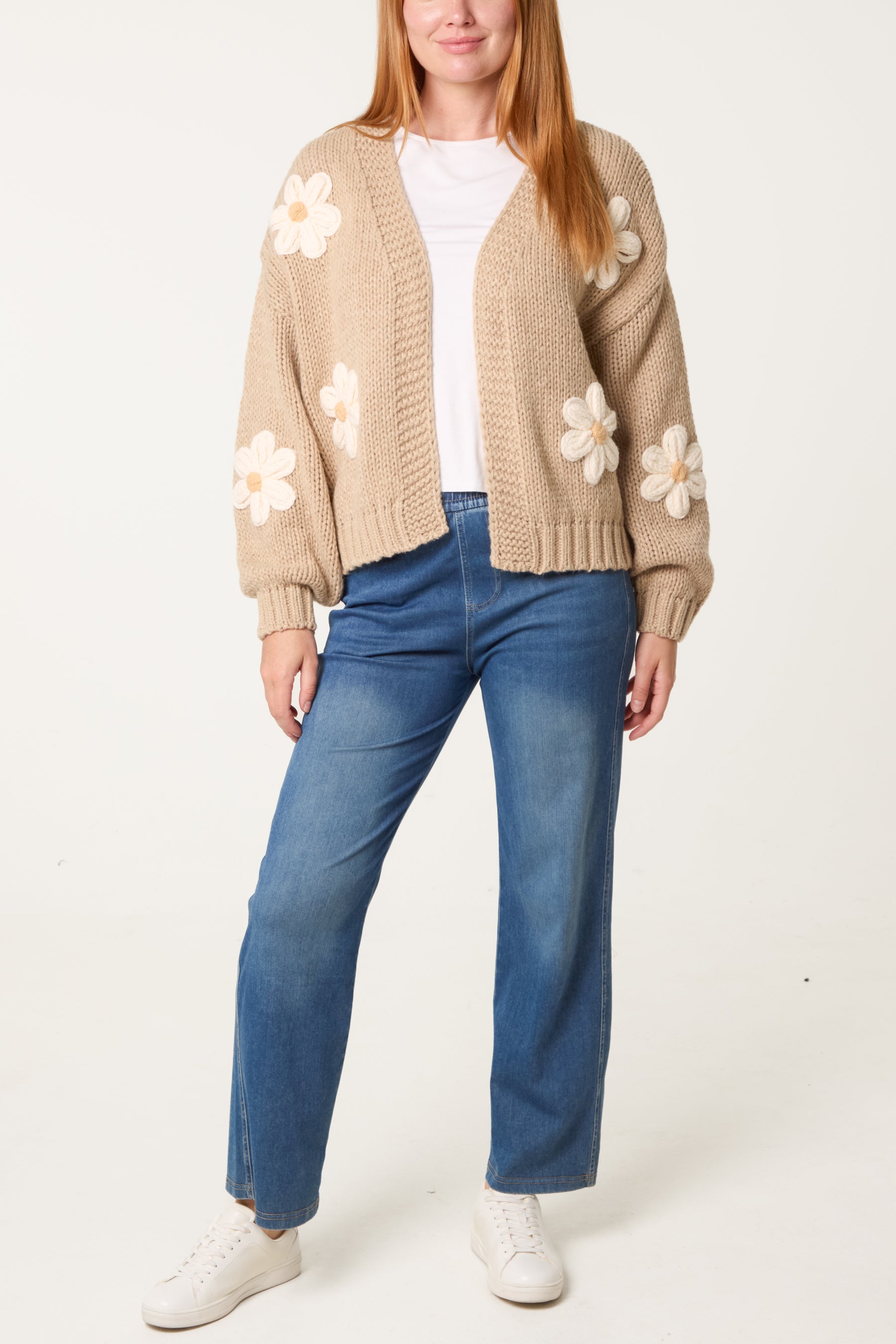 Daisy Large Flower Cardigan