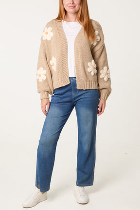 Daisy Large Flower Cardigan