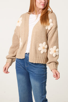 Daisy Large Flower Cardigan