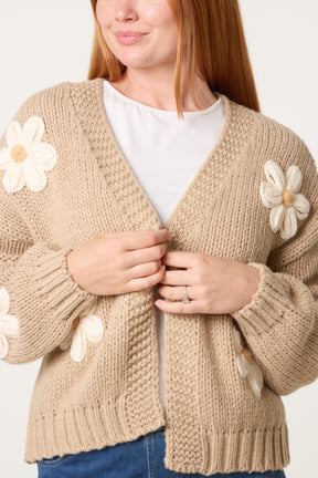 Daisy Large Flower Cardigan