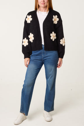 Daisy Large Flower Cardigan