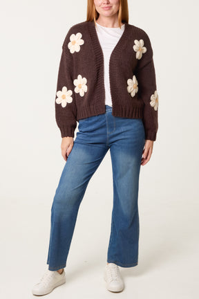 Daisy Large Flower Cardigan