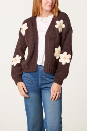 Daisy Large Flower Cardigan