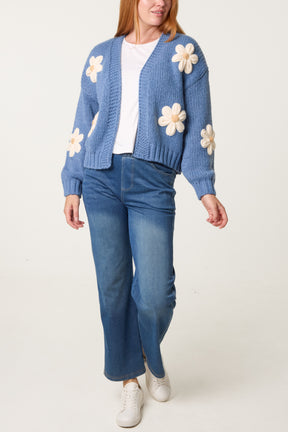 Daisy Large Flower Cardigan