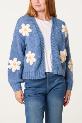 Daisy Large Flower Cardigan