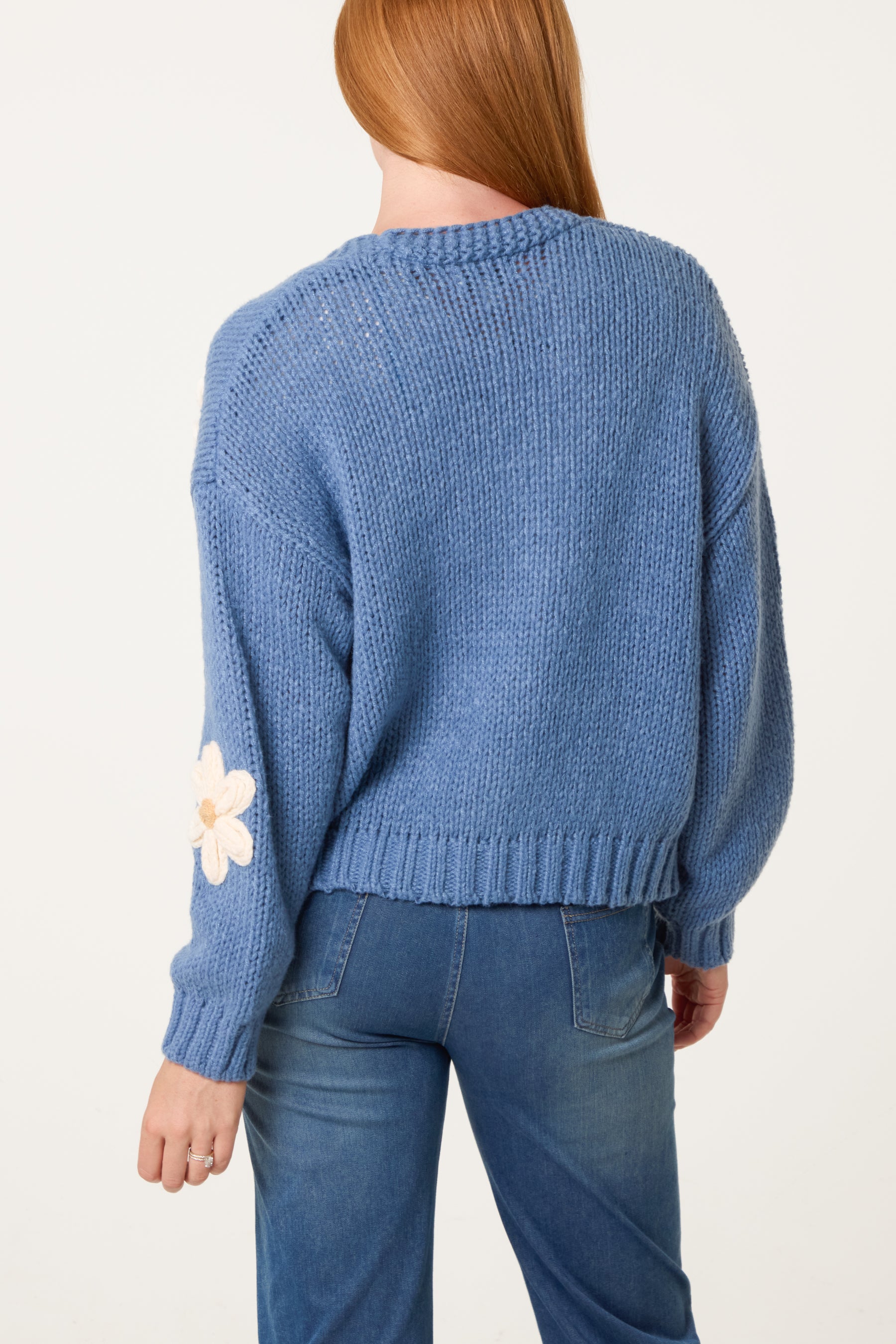 Daisy Large Flower Cardigan