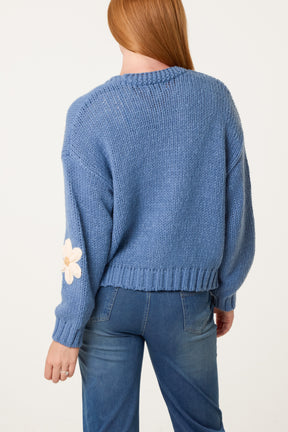 Daisy Large Flower Cardigan