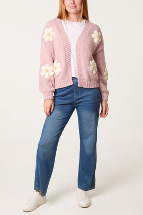 Daisy Large Flower Cardigan