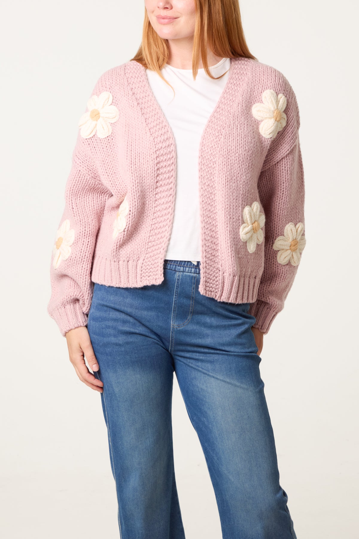 Daisy Large Flower Cardigan