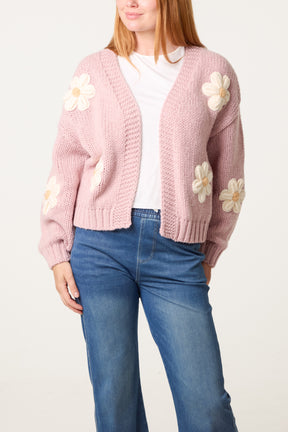 Daisy Large Flower Cardigan