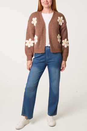 Daisy Large Flower Cardigan
