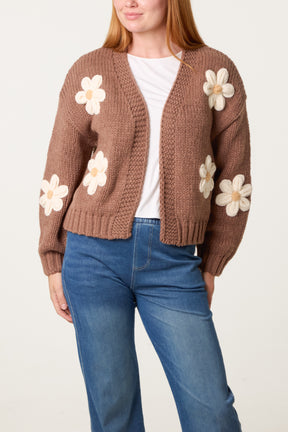 Daisy Large Flower Cardigan