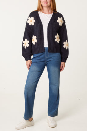 Daisy Large Flower Cardigan