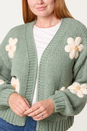 Daisy Large Flower Cardigan