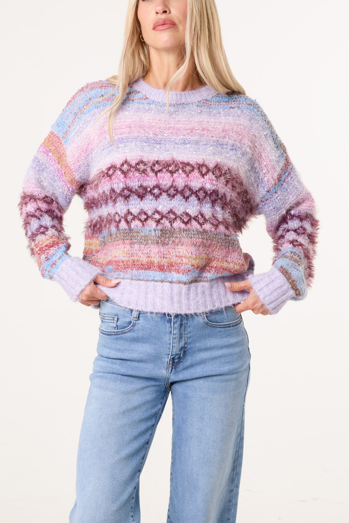 Flecked Stripe Knit Jumper