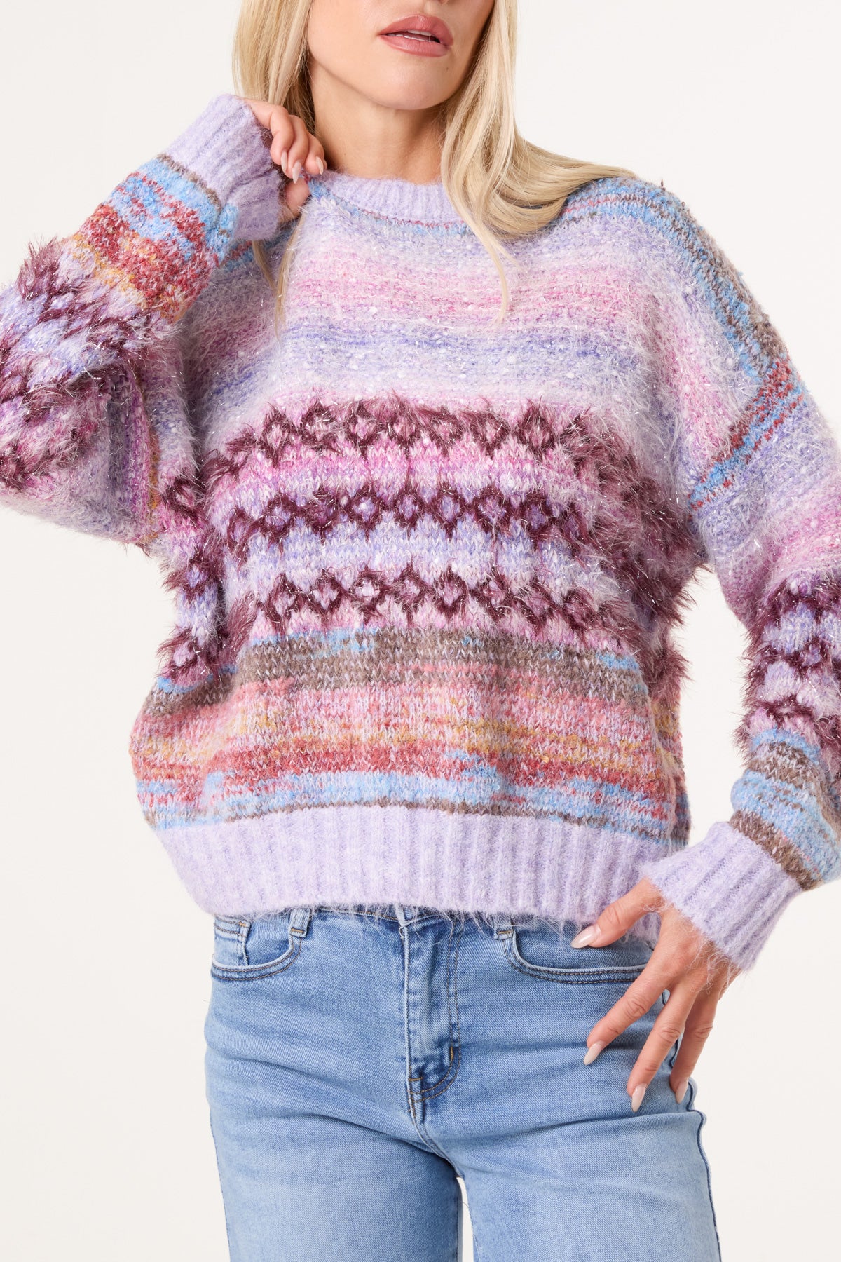 Flecked Stripe Knit Jumper