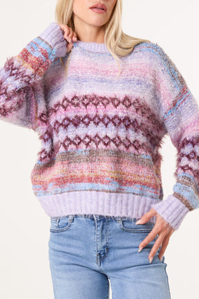 Flecked Stripe Knit Jumper