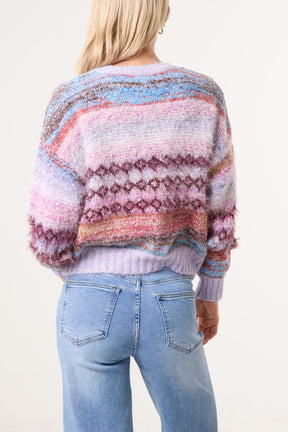 Flecked Stripe Knit Jumper