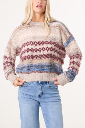 Flecked Stripe Knit Jumper