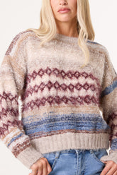 Flecked Stripe Knit Jumper