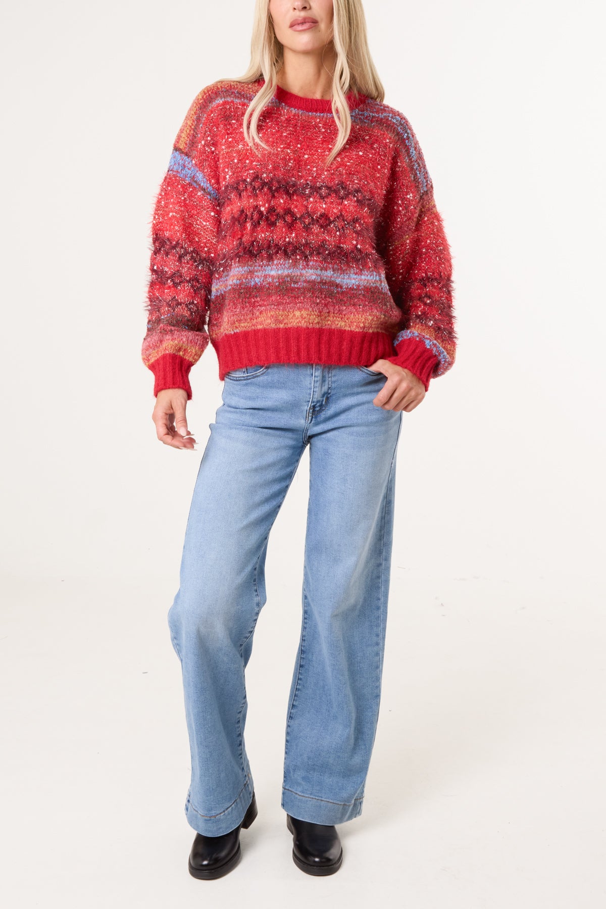 Flecked Stripe Knit Jumper