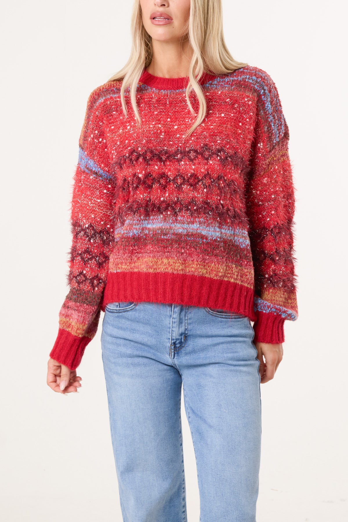 Flecked Stripe Knit Jumper