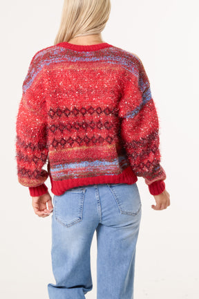 Flecked Stripe Knit Jumper
