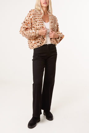 Disco Sequin Knit Cardigan
