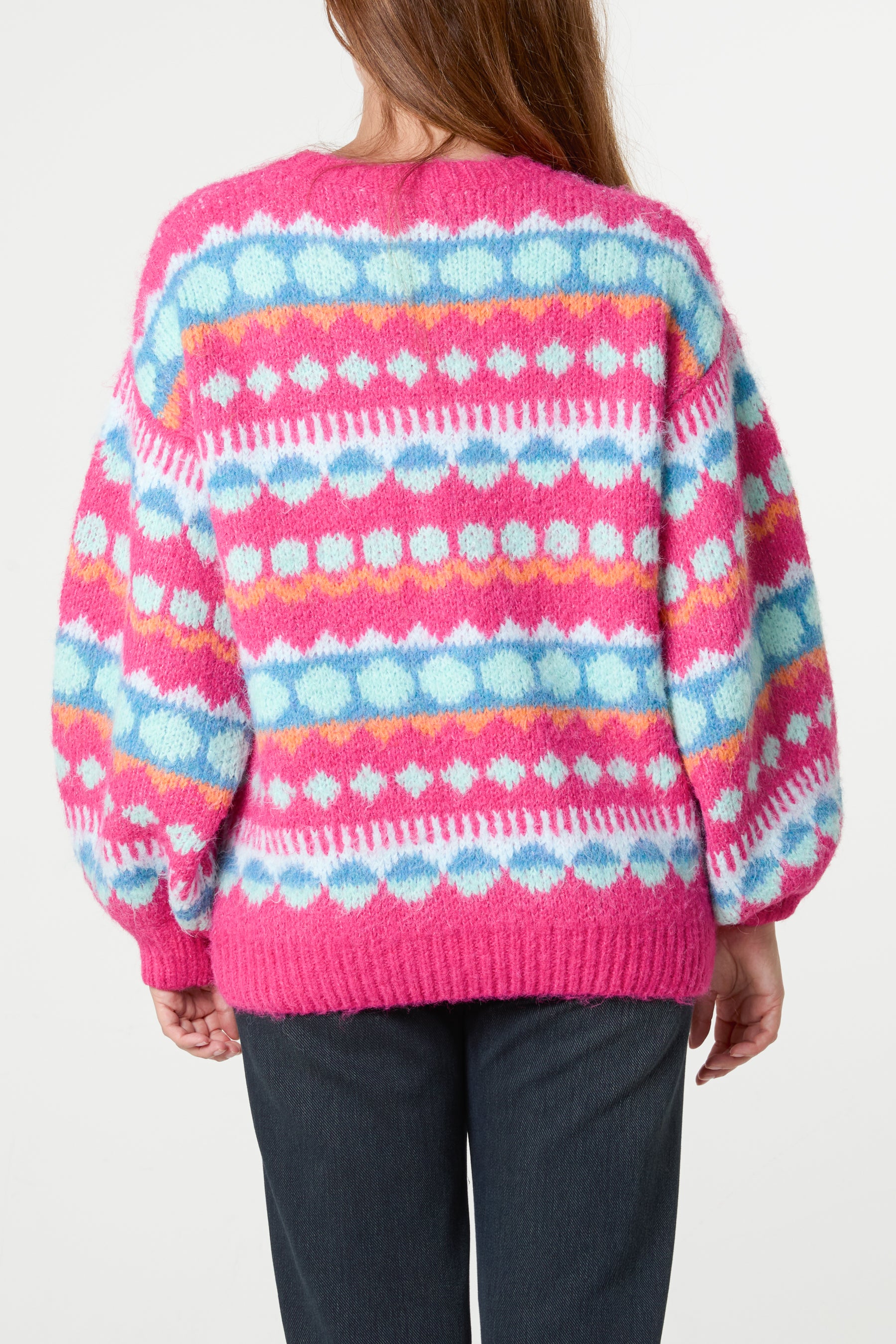 Geometric Fair Isle Knit Jumper