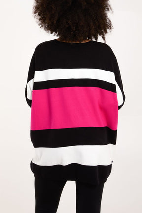 Multi Stripe Colour Block Jumper