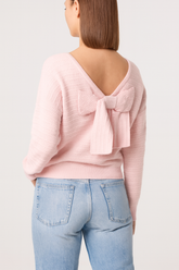 Textured Knit Bow Back Jumper