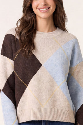 Argyle Knit Jumper