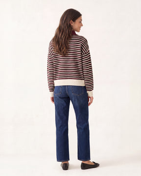 Stripe Knit Polo Jumper