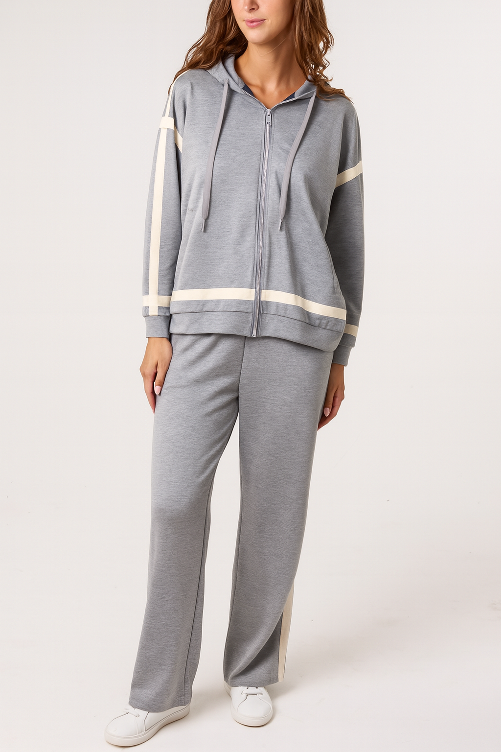 Contrast Stripe Hoodie & Jogger Set