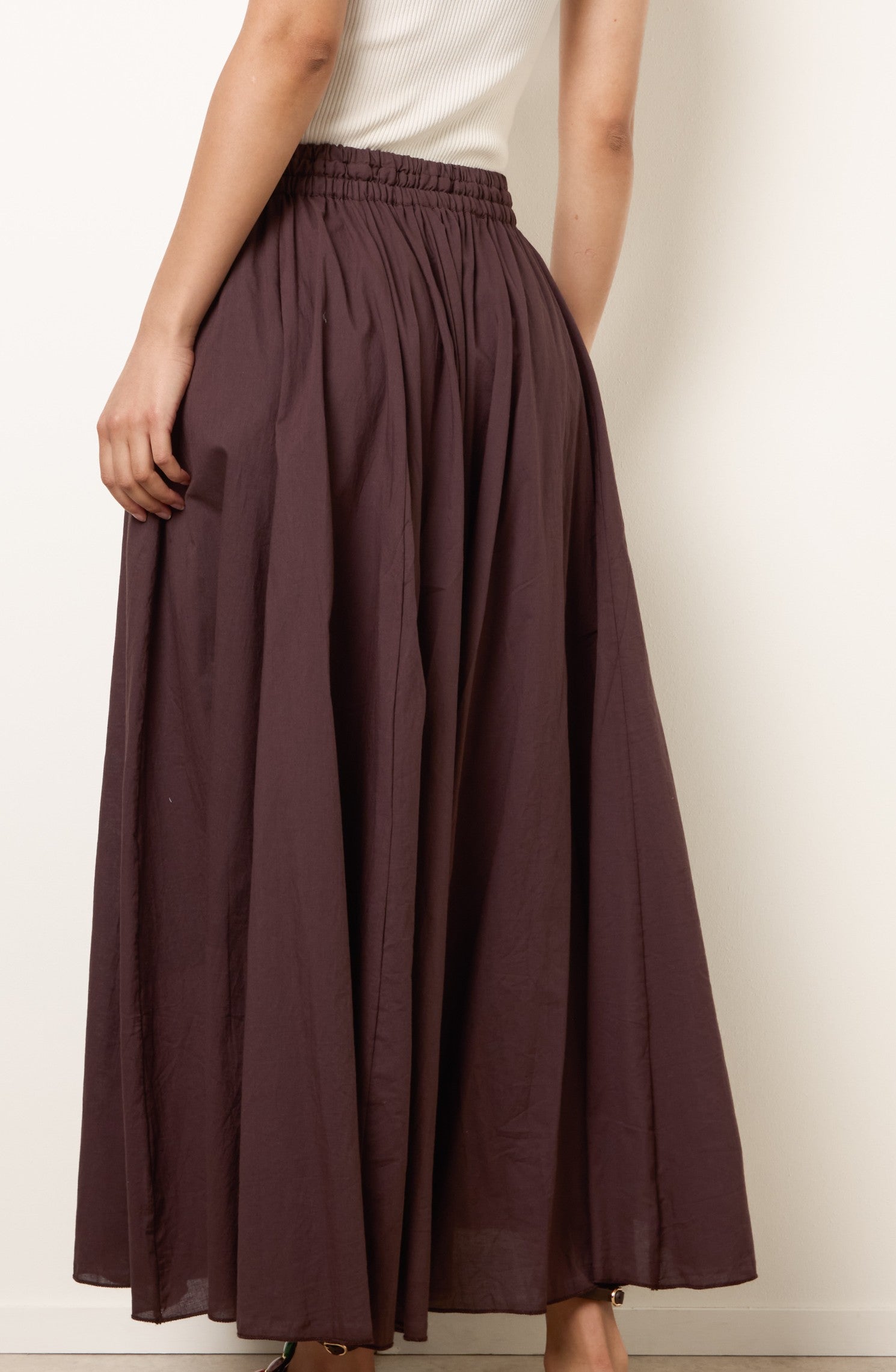 Gathered Panel Maxi Skirt