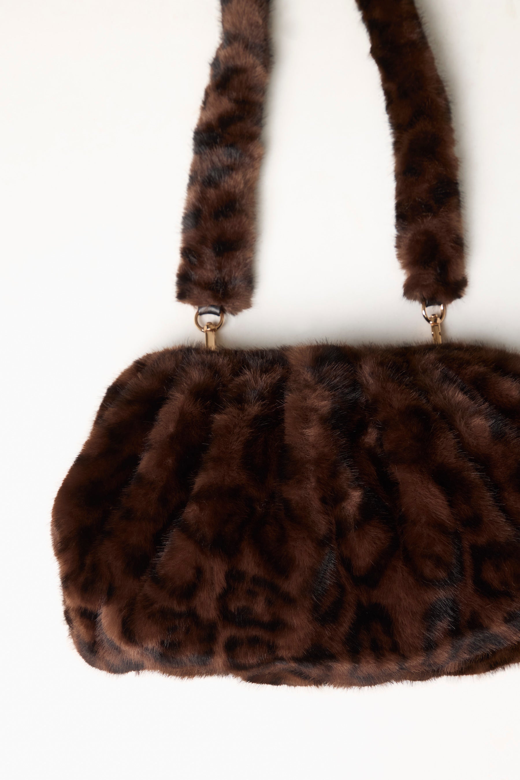 Plush Leopard Print Bag