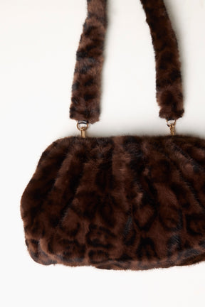 Plush Leopard Print Bag