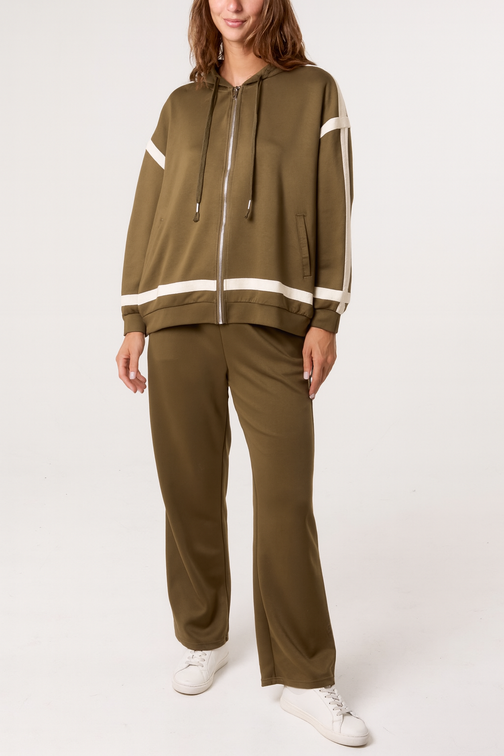 Contrast Stripe Hoodie & Jogger Set