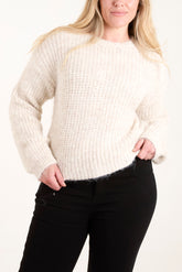 Fluffy Sequin Knit Jumper