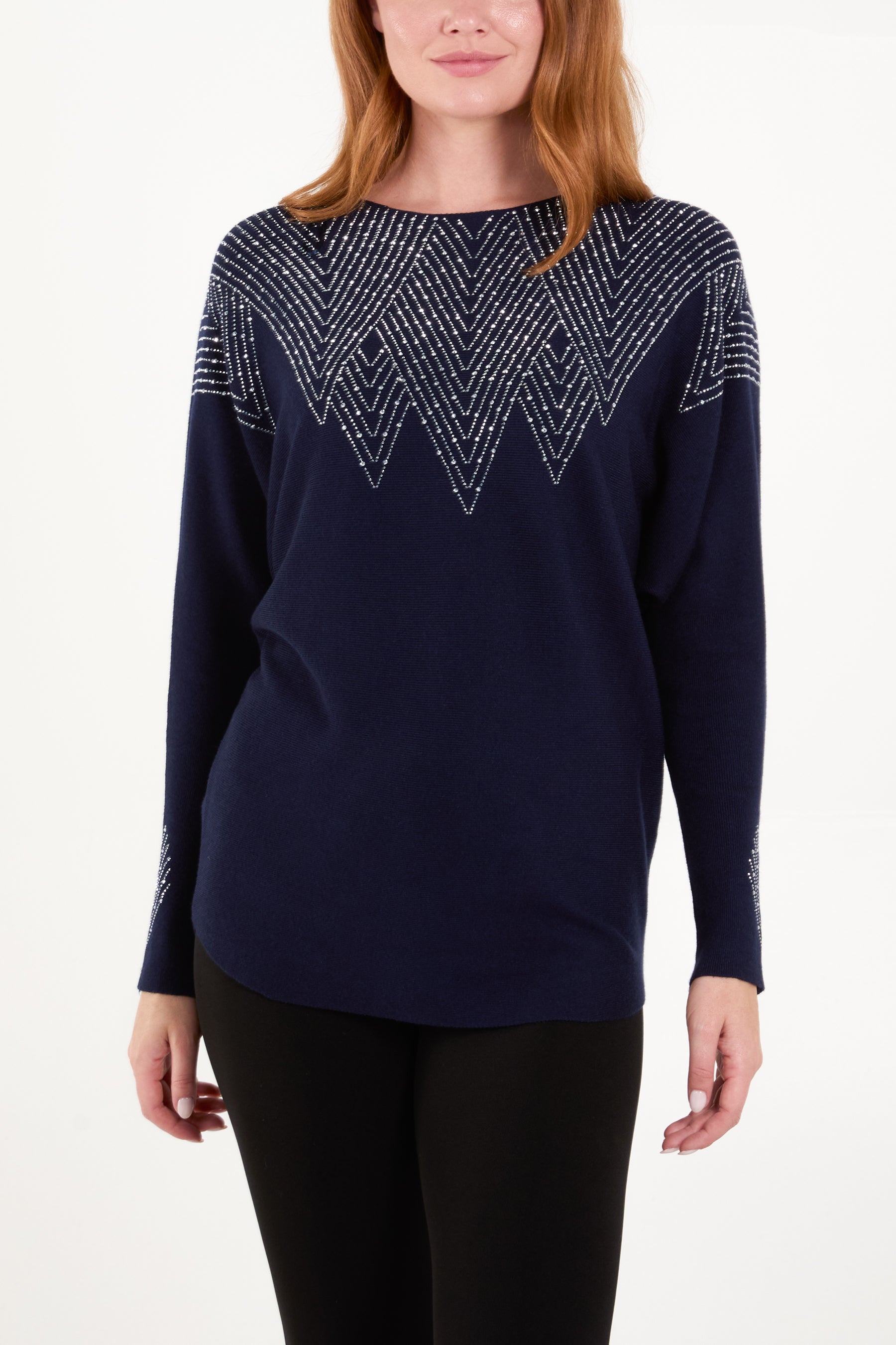 Zig Zag Embellished Jumper