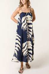 Palm Leaf Print Cami Maxi Dress