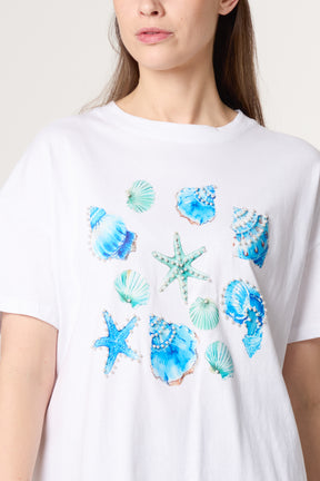 Embellished Shells T-Shirt