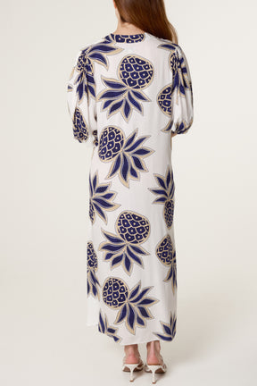 Pineapple Button Through Relaxed Dress