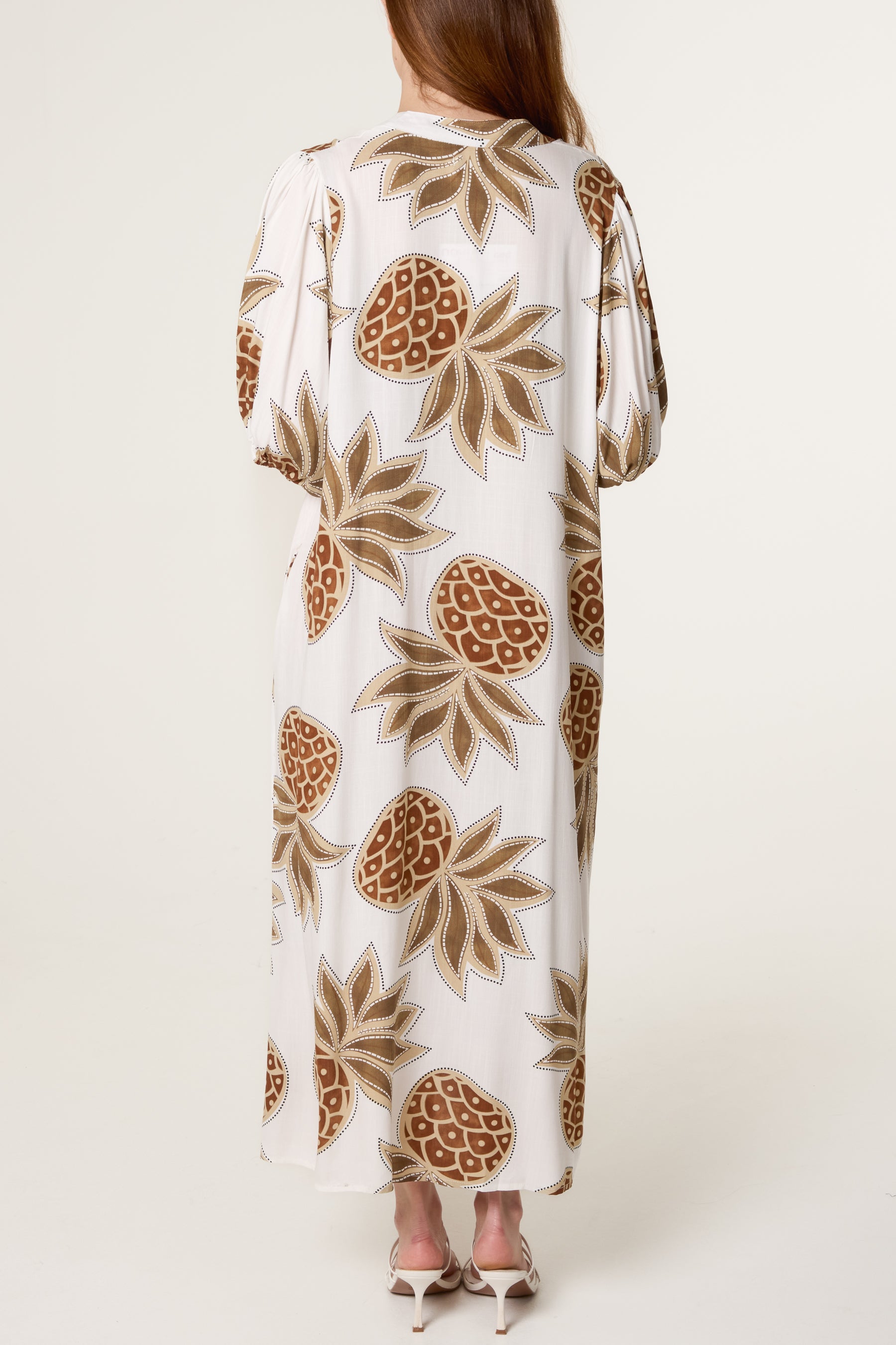 Pineapple Button Through Relaxed Dress