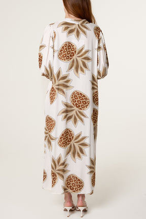 Pineapple Button Through Relaxed Dress