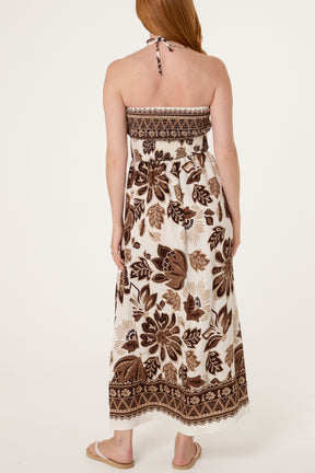 Bandeau Border Floral Dress