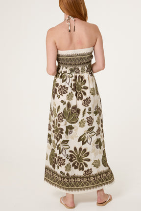 Bandeau Border Floral Dress