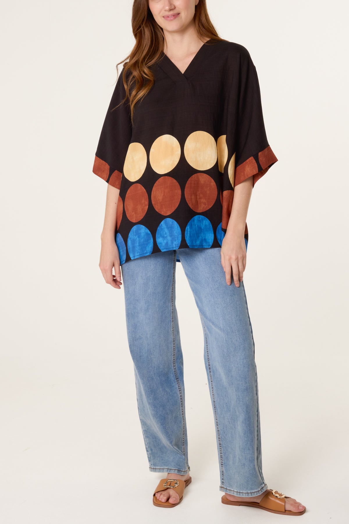 Geo Circles Tunic Top