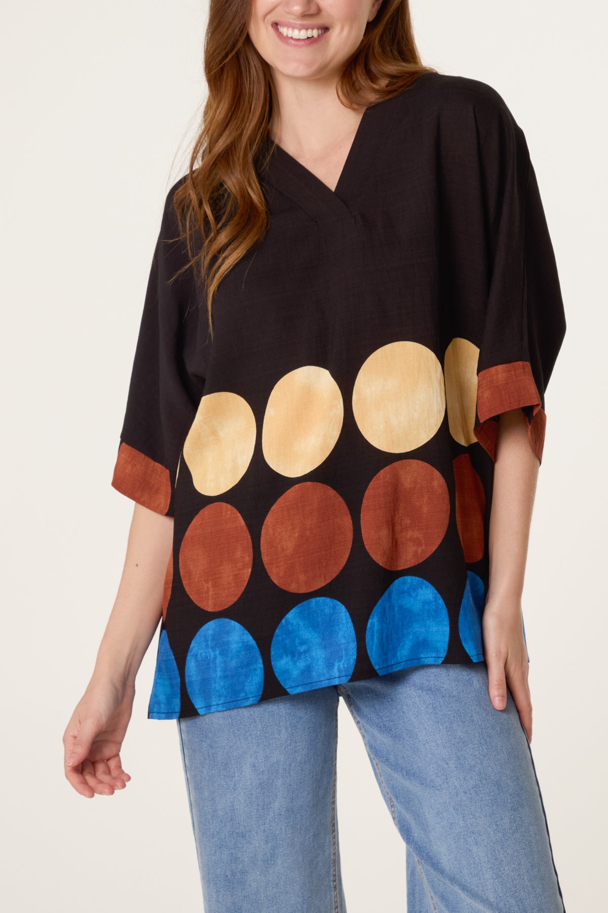 Geo Circles Tunic Top