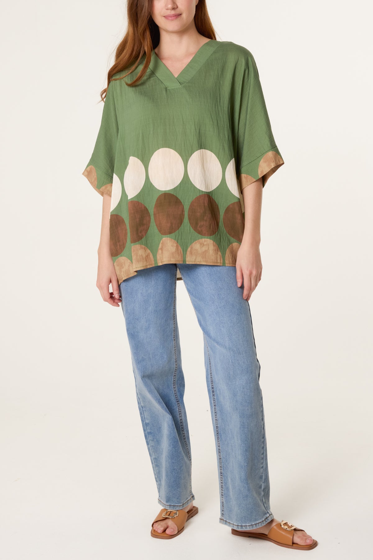 Geo Circles Tunic Top